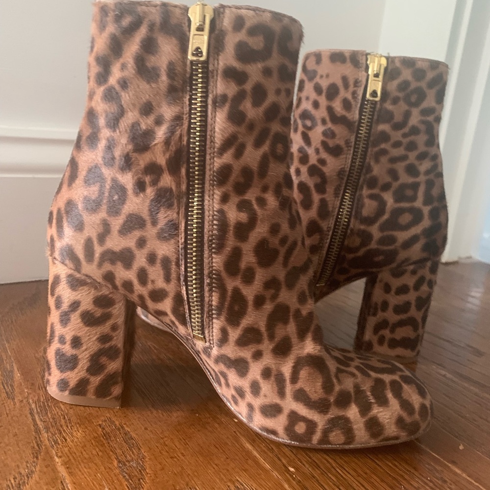 From the J Crew Collection, Calf Hair zip ankle boots